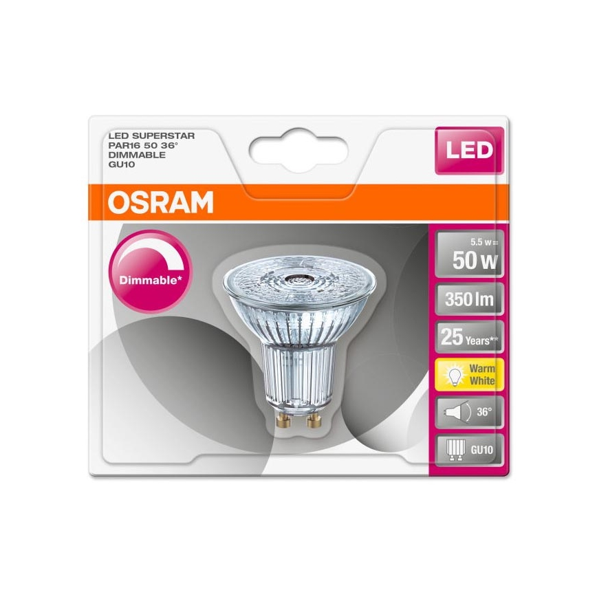 LED Żarówka ściemnialna SUPERSTAR GU10/5,5W/230V 2700K - Osram