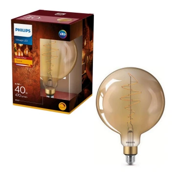 LED Żarówka ściemnialna VINTAGE Philips G200 E27/6,5W/230V 2000K