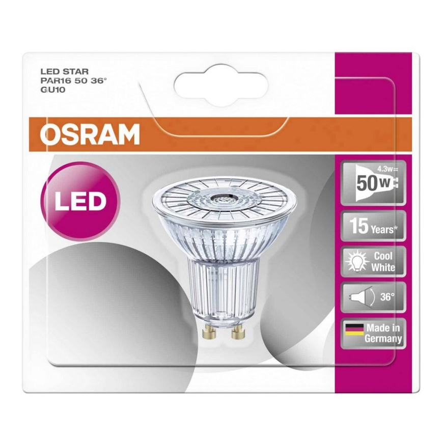 LED Żarówka STAR GU10/4,3W/230V 4000K - Osram