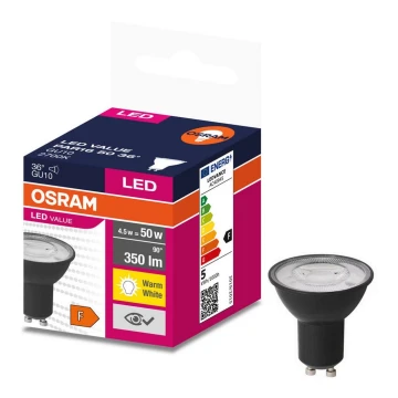 LED Żarówka VALUE PAR16 GU10/4,5W/230V 2700K 36° - Ledvance