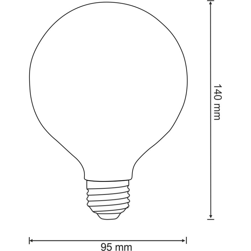 LED Żarówka VINTAGE AMBER G95 E27/4W/230V 2700K