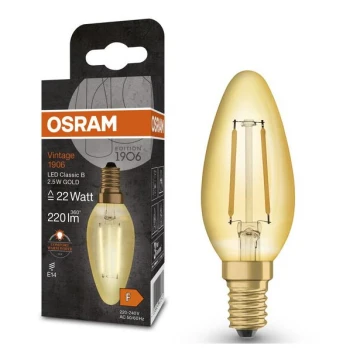 LED Żarówka VINTAGE E14/2,5W/230V 2400K - Osram