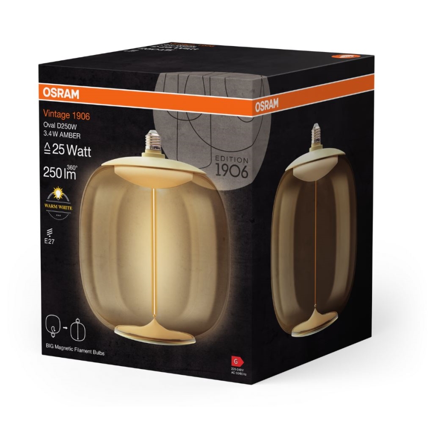 LED Żarówka VINTAGE FILAMENT E27/3,4W/230V 2700K - Osram