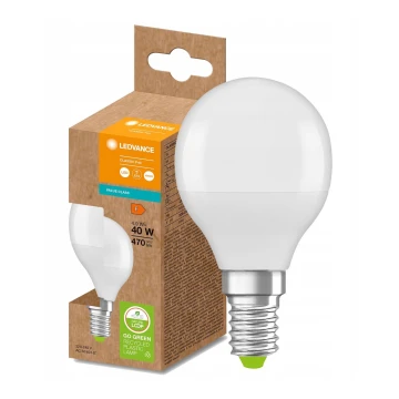 LED Żarówka wykonana z recyklowanego plastiku P45 E14/4,9W/230V 4000K - Ledvance