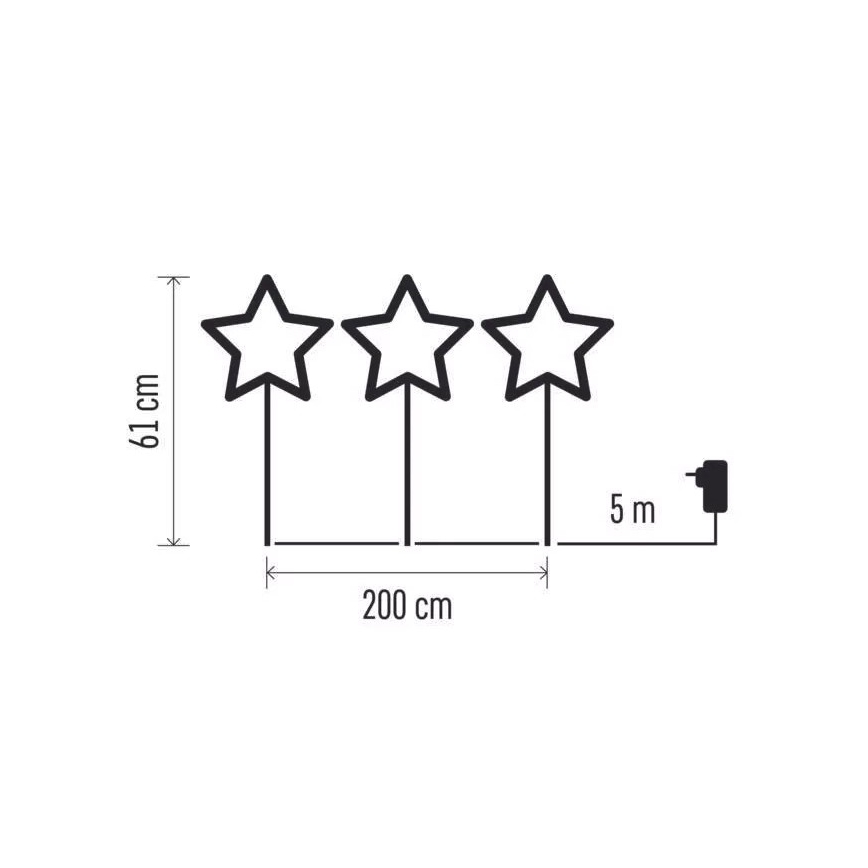 LED Zewnętrzna dekoracja bożonarodzenioowa 402xLED/3,6W/4,5/230V IP44 ciepła biel