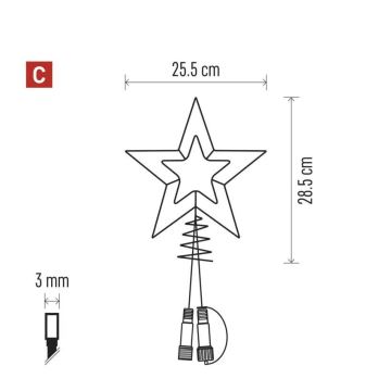 LED Zewnętrzna dekoracja bożonarodzeniowa 30xLED/4W/30V IP44 zimna biel