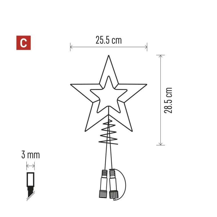 LED Zewnętrzna dekoracja bożonarodzeniowa 30xLED/4W/30V IP44 zimna biel