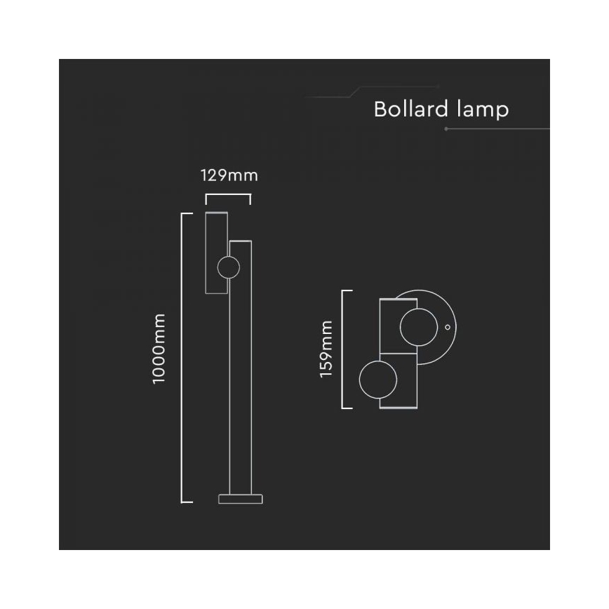 LED zewnętrzna elastyczna lampa LED/4W/230V 3000K IP44 100 cm czarna