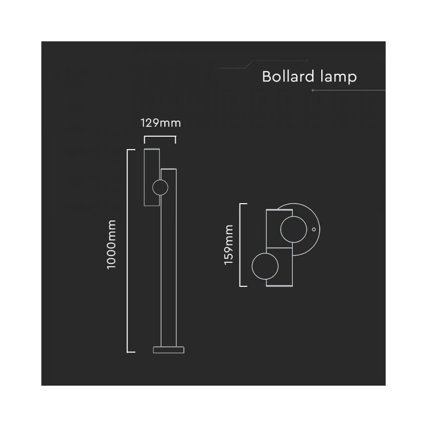 LED zewnętrzna elastyczna lampa LED/4W/230V 4000K IP44 100 cm czarna