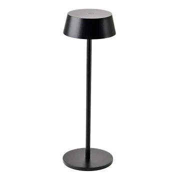 LED Zewnętrzna ściemnialna dotykowa lampa stołowa LED/2W/5V 4400 mAh IP54 czarna