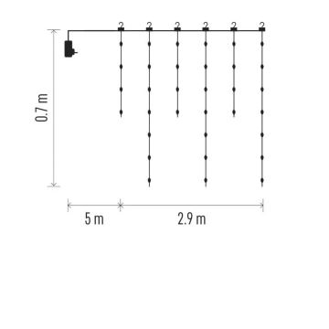 LED Zewnętrzny łańcuch bożonarodzeniowy 100xLED/8 funkcji 7,9x0,7m IP44 ciepła biel