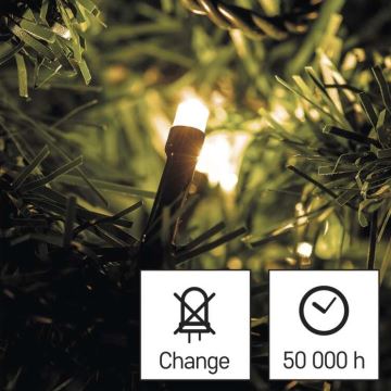 LED Zewnętrzny łańcuch bożonarodzeniowy 120xLED/8,9m IP44 ciepła biel