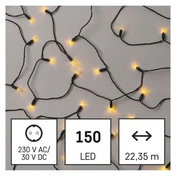 LED Zewnętrzny łańcuch bożonarodzeniowy 150xLED/27,35m IP44 vintage