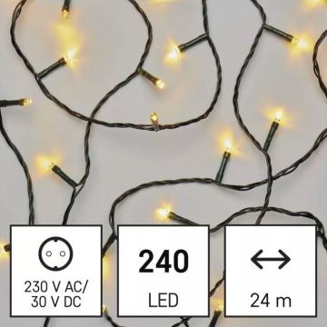 LED Zewnętrzny łańcuch bożonarodzeniowy 240xLED/8 trybów 29m IP44 ciepła biel