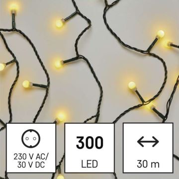 LED Zewnętrzny łańcuch bożonarodzeniowy 300xLED/35m IP44 ciepła biel