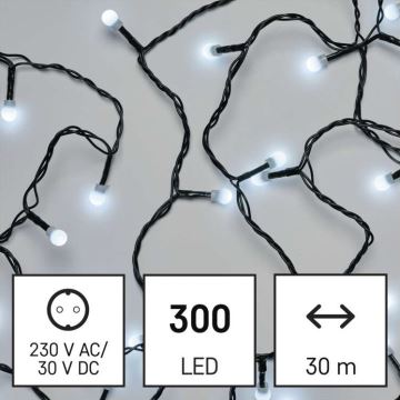 LED Zewnętrzny łańcuch bozonarodzeniowy 300xLED/35m IP44 zimna biel