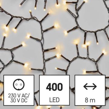 LED Zewnętrzny łańcuch bożonarodzeniowy 400xLED/13m IP44 ciepła biel