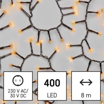 LED Zewnętrzny łańcuch bozonarodzeniowy 400xLED/13m IP44 vintage