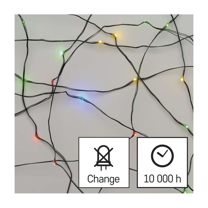 LED Zewnętrzny łańcuch bożonarodzeniowy 40xLED/9m IP44 różne kolory