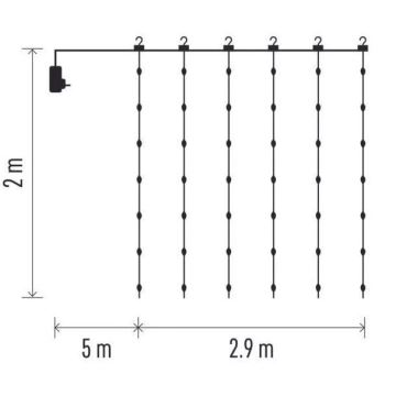 LED Zewnętrzny łańcuch świąteczny 400xLED/8 funkcji 7,9 m IP44 ciepła biel