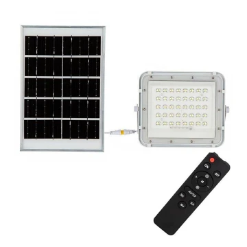 LED Zewnętrzny naświetlacz solarny LED/10W/3,2V IP65 4000K biały + pilot