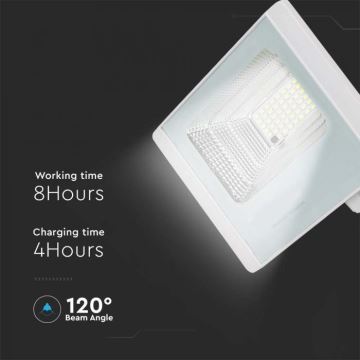 LED Zewnętrzny naświetlacz solarny LED/12W/3,2V IP65 6400K + pilot zdalnego sterowania