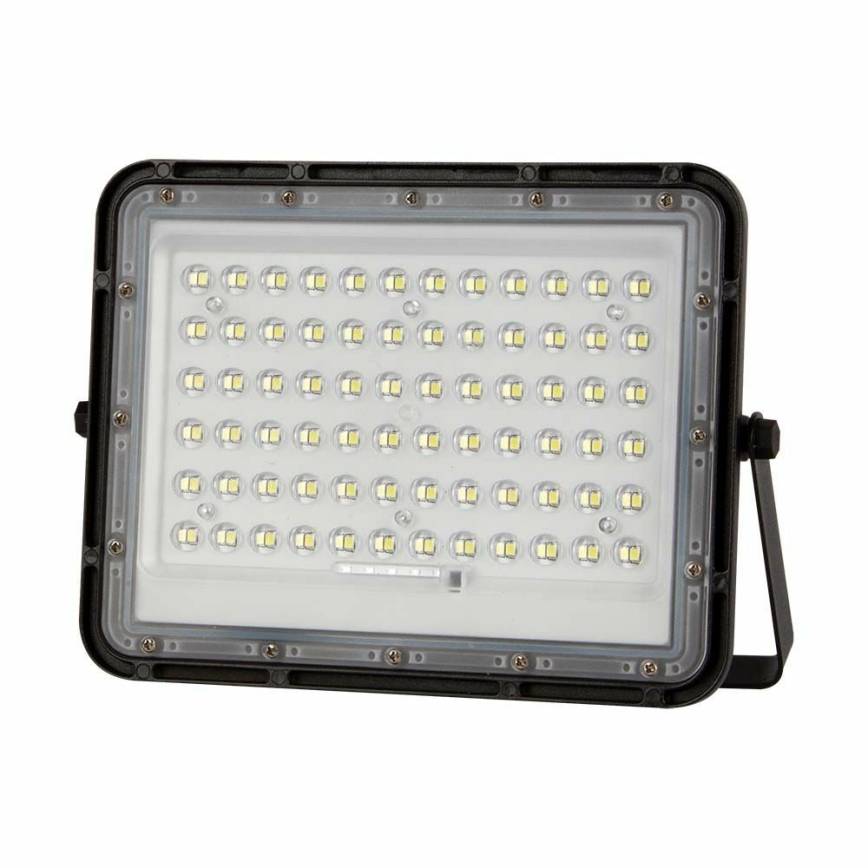 LED Zewnętrzny ściemnialny naświetlacz solarny LED/15W/3,2V IP65 4000K czarny + pilot zdalnego sterowania