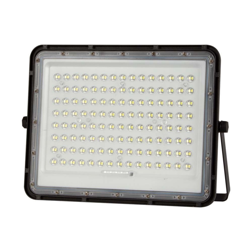 LED Zewnętrzny naświetlacz solarny LED/200W/3,2V 4000K czarne IP65 + Pilot zdalnego sterowania