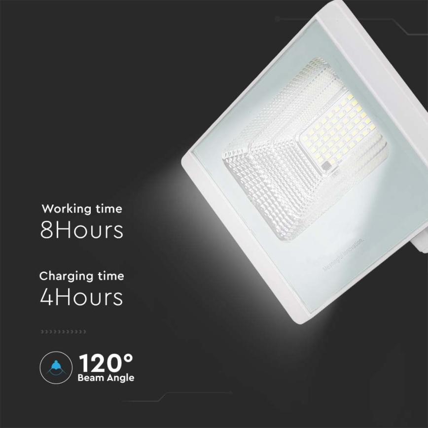 LED Zewnętrzny naświetlacz solarny LED/20W/3,2V IP65 6400K + pilot zdalnego sterowania