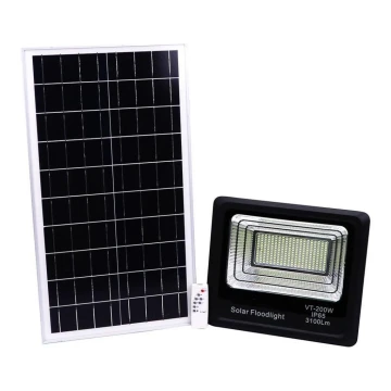 LED Zewnętrzny naświetlacz solarny LED/40W/10V IP65 6000K + pilot zdalnego sterowania