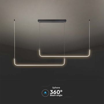 LED Żyrandol na lince LED/24W/230V 4000K czarny