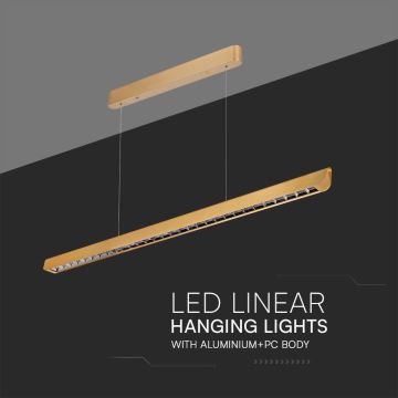 LED Żyrandol na lince LED/36W/230V 3000/4000/6400K złoty