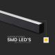 LED Żyrandol na lince LED/40W/230V 3000/4000/6400K czarny