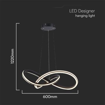 LED Żyrandol na lince LED/40W/230V 3000/4000/6400K