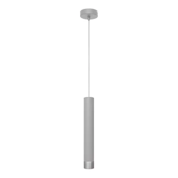 LED Żyrandol na lince TUBA 1xGU10/4,8W/230V szary/matowy chrom