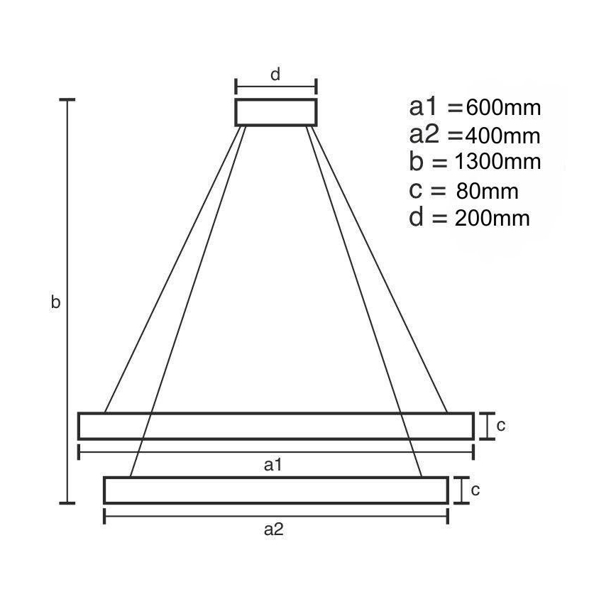 LED Żyrandol ściemnialny na lince LED/140W/230V 3000-6500K + pilot zdalnego sterowania