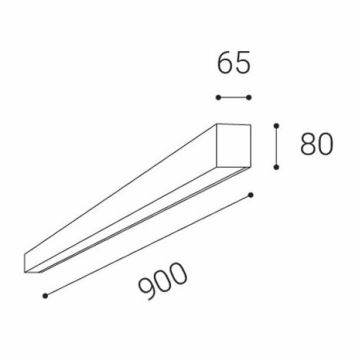 LED2 - LED Plafon LINO LED/24W/230V 3000K/3500K/4000K biały 90 cm