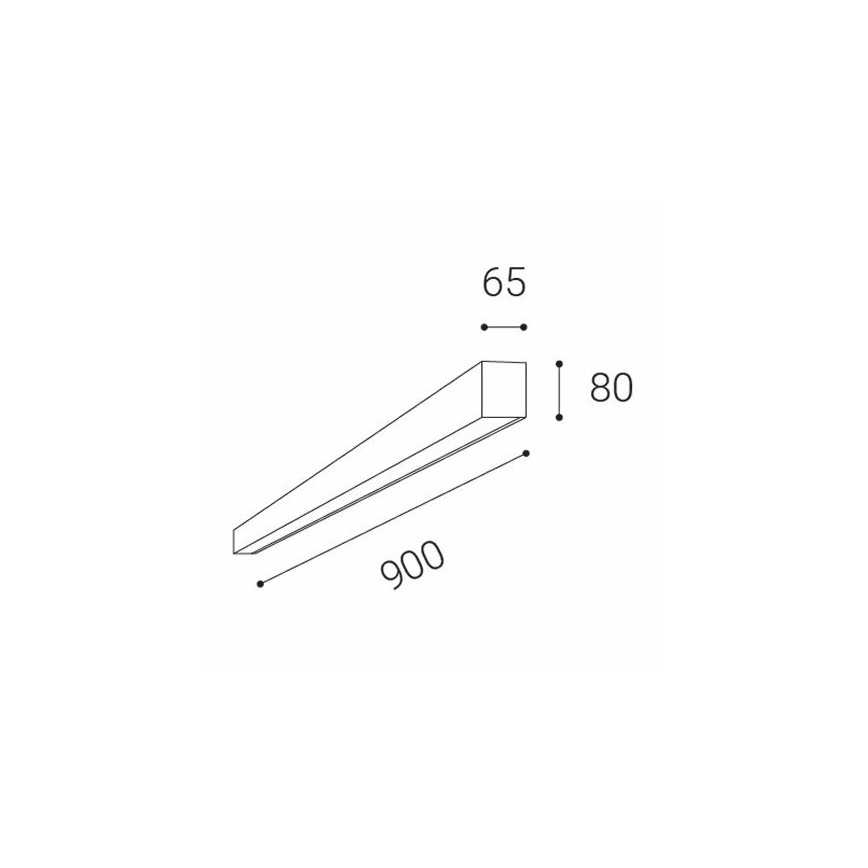 LED2 - LED Plafon LINO LED/24W/230V 3000K/3500K/4000K biały 90 cm