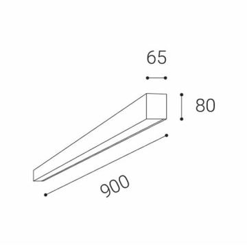 LED2 - LED Plafon LINO LED/24W/230V 3000K/3500K/4000K czarny 90 cm