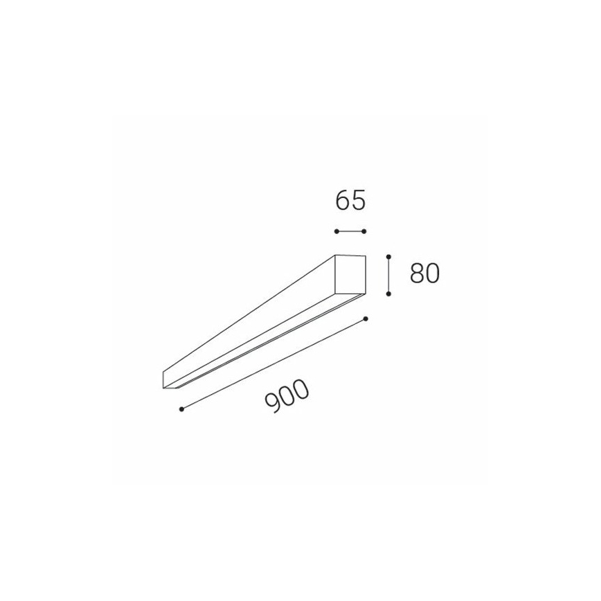 LED2 - LED Plafon LINO LED/24W/230V 3000K/3500K/4000K czarny 90 cm