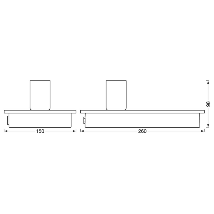 Ledvance - Dotykowa lampa stołowa z konektorem USB DECOR WOOD 1xE27/8W/230V figowiec