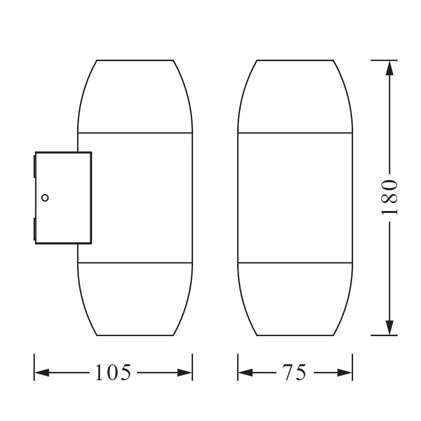 Ledvance - Kinkiet zewnętrzny CANNON 2xGU10/35W/230V IP44