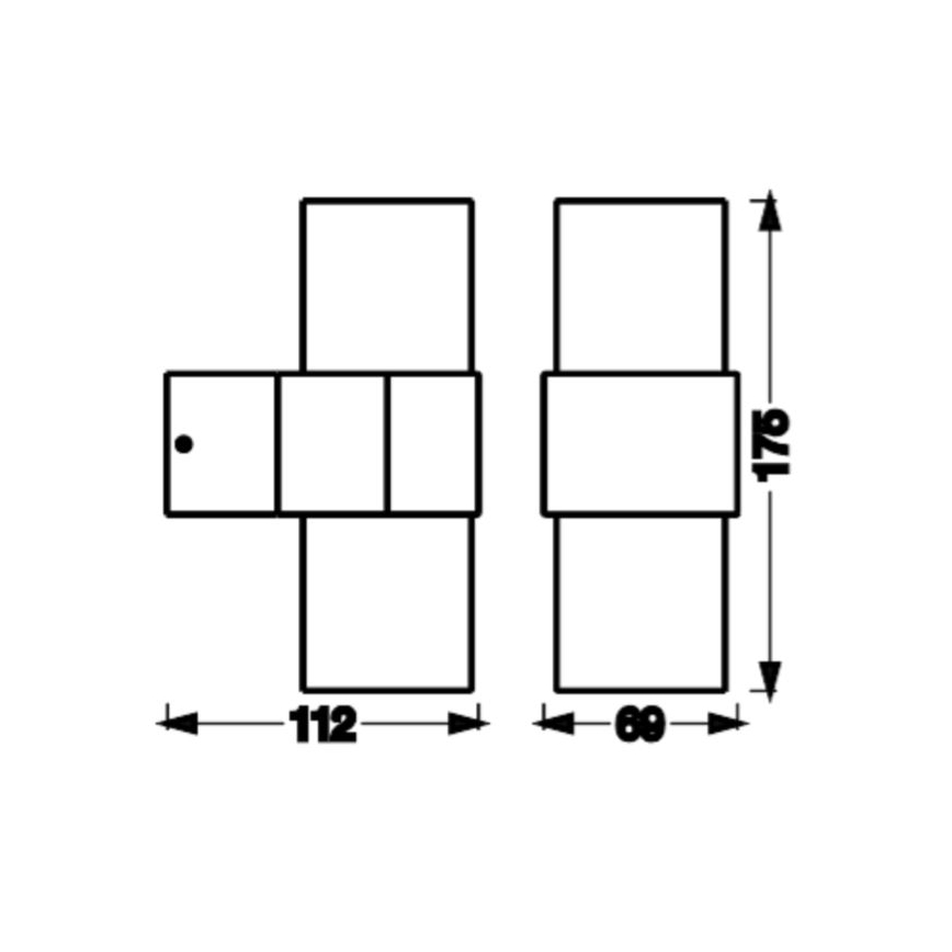 Ledvance - Kinkiet zewnętrzny ENDURA ROTARY 2xGU10/5W/230V IP44