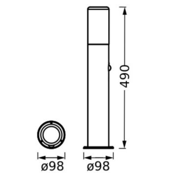 Ledvance - Lampa zewnętrzna z czujnikiem FIGO CYLINDER 1xE27/20W/230V IP44