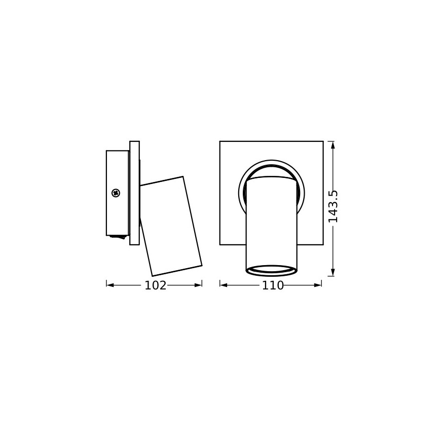 Ledvance - LED Kinkiet punktowy DECOR MERCURY 1xGU10/3,4W/230V