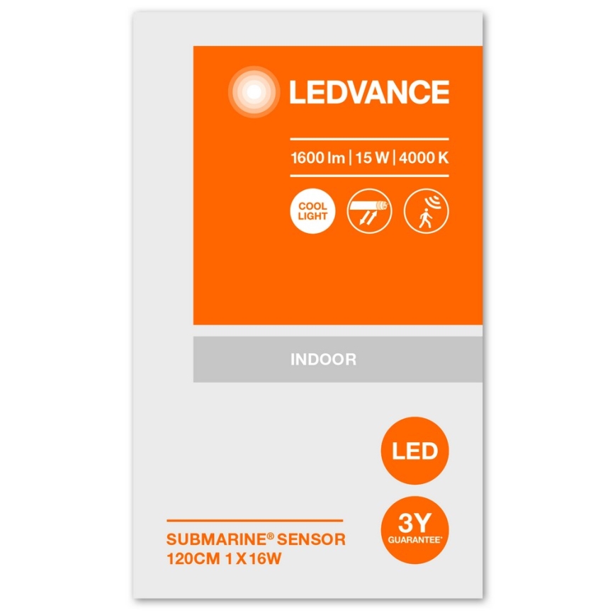 Ledvance - LED Lampa przemysłowa z czujnikiem SUBMARINE 1xG13/16W/230V IP65