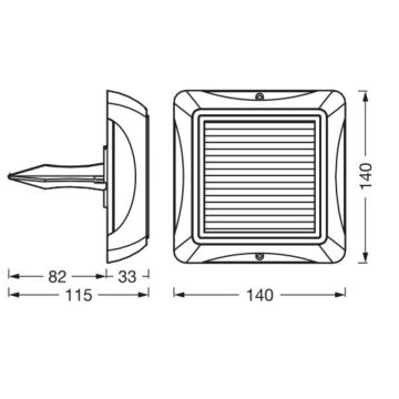 Ledvance - LED Ściemnialna lampa solarna ENDURA STYLE SOLAR LED/1,2W/3,7V IP65