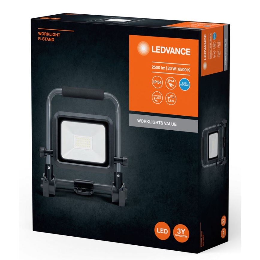 Ledvance - LED Naświetlacz WORKLIGHT R-STAND LED/20W/230V 6500K IP54