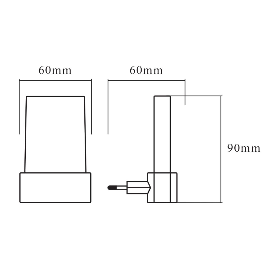 Ledvance - LED Oświetlenie nocne z czujnikiem LUNETTA LED/0,28W/230V 3000K