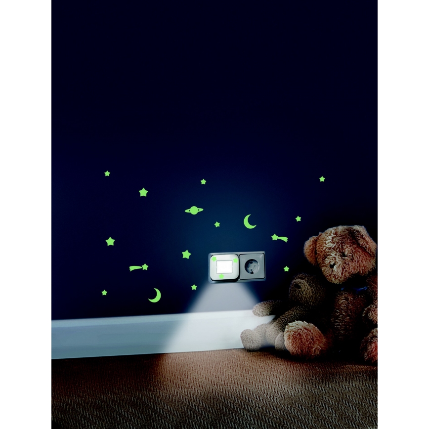 Ledvance - LED Oświetlenie nocne z czujnikiem LUNETTA LED/0,2W/230V